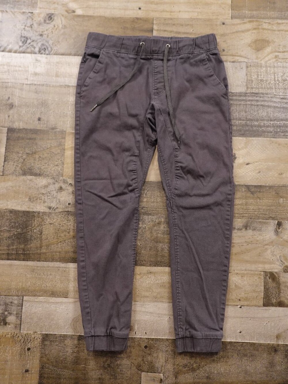 Ring of Fire Jogger Pants Men's Medium Gray Stretch Drawstring Casual